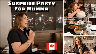 Mummas Surprised Birthday Party at Yellow Chillies  My Moms First Birthday In canada 🇨🇦 [upl. by Zedecrem]