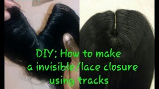 DIY How to make a invisible partlace closure using tracks [upl. by Iffar137]