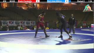 Pan Am 2012 GR 96 KG Semifinal Erwin Caraballo VEN vs Davi Jose Albino BRA [upl. by Kuehn556]