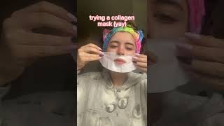 trying a collagen mask shorts skincare [upl. by Acinoryt]