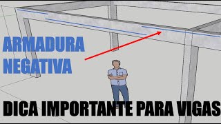 CUIDADO ao COLOCAR FERRAGEM na VIGA ARMADURA NEGATIVA  Como armar Vigas continuas [upl. by Voletta]