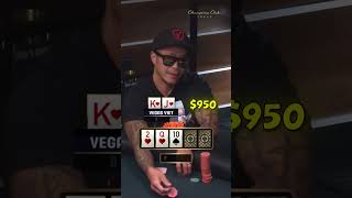 Combo FlushStraight Draw  does he get there poker fyp [upl. by Airotnes]