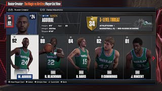 NBA2K24 Dallas Mavericks 198384 custom team preview [upl. by Bazar]