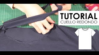 DIY COSTURA Como coser un Cuello Redondo FÁCIL [upl. by Elvera]