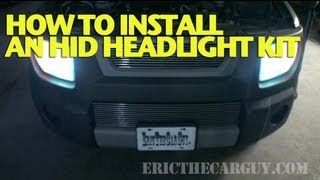 How To Install an HID Headlight Kit EricTheCarGuy [upl. by Etterraj]