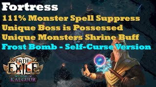 Frost Bomb of Instability Hierophant  Annihilating LightSoul Mantle  Fortress Map Build Showcase [upl. by Alad]