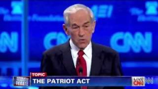 Patriot Act Debate Ron Paul vs Gingrich [upl. by Brandise]