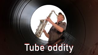 Curious sound with the saxophone amp wooden beam hits at the gas pipeline TUBE ODDITY  Armin Küpper [upl. by Felicie987]