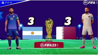 FIFFA 23  ARGENTINA VS QATAR  MESSI VS AL HAYDOS  FIFA WORLD CUP QATAR 2022 FINAL [upl. by Hose167]