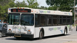 LOUD MERITOR AXLES Ride video NRT 0604 on route 501 Broadway [upl. by Clevie]