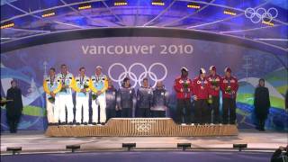 Bobsleigh FourMan Victory Ceremony  Vancouver 2010 [upl. by Delanty]