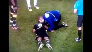 Fabrice Muamba collapses on pitch during FA Cup match Tottenham v Bolton [upl. by Eiuqnimod901]