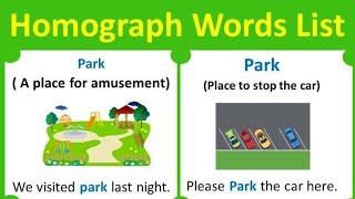 Homograph words for kidsenglish vocabulary daily use homograph words YounkerAccademy [upl. by Irme]