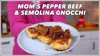 My Moms Pepper Beef With Roman Gnocchi Recipe  Glen And Friends Cooking [upl. by Nivahb]