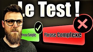 Réussirezvous le Test  Phrase Simple ou Phrase Complexe [upl. by Eppilihp]