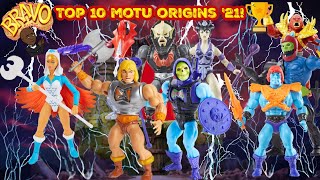 MY TOP 10 MASTERS OF THE UNIVERSE ORIGINS FIGURES OF 2021 [upl. by Tnilc]