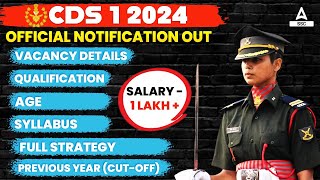 UPSC CDS 1 2024  Notification Out  Syllabus Exam Date Eligibility Age  By Pratibha Maam [upl. by Yerok]