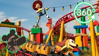 360º Ride on Slinky Dog Dash at Disneys Hollywood Studios [upl. by Mail43]