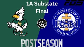 Boys Basketball 1A Substate Final Gehlen Catholic vs Remsen St Marys [upl. by Bensen]