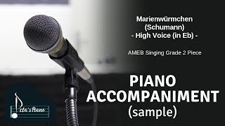 Marienwürmchen Schumann  Piano Accompaniment sample [upl. by Anneirb]