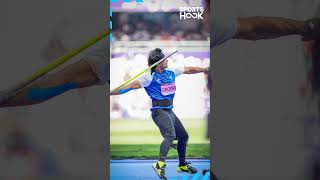 Olympics 2024 Neeraj Chopra enters Javelin Throw final at Paris 2024 with massive throw shorts [upl. by Nahsin771]