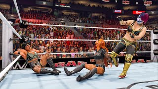 quotDont Miss Out The Triple Threat Match – Rhea Ripley Vs Asuka Vs Becky Lynch in WWE 2K24quot [upl. by Arodal]