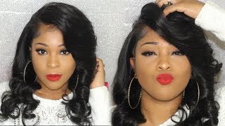 This Lace Front Wig Looks Like A Traditional Sew In  Deep Side Part  No Hair Out  HairSpells [upl. by Jos939]