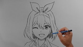 Easy anime drawing  how to draw YOTSUBA NAKANO easy stepbystep [upl. by Arraeis]