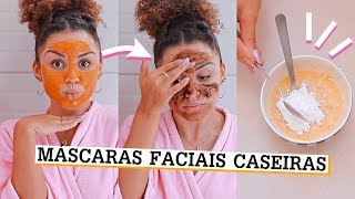 DIY 5 MÁSCARAS CASEIRAS PRA CUIDAR DA PELE anti acne esfoliante hidrante [upl. by Okiek]