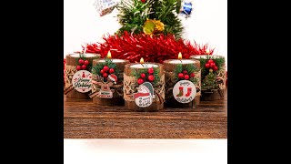 Personalized Christmas Gift Christmas Wooden Candle Holder Noel New Year Happy Holiday Gifts [upl. by Akinad534]