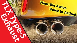 Acura TLX Type S Active Exhaust Sound WOT Idle DriveBy Launch [upl. by Zzaj]