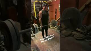 141kg x 4 Strapless Axle Bar Deadlift fitness gripgripstrength grippower griptraining deadlift [upl. by Leuams467]