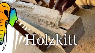 Holzkitt und Pfropfen  Löcher und Risse verschließen  Balkon  Teil 7 [upl. by Nylyrehc489]