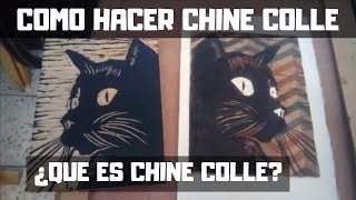 como hacer chine collé  técnicas de grabado  ¿que es chine collé [upl. by Nilac196]