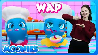 Waffles and Pancakes now with Sign Language 💕 ASL WAP ⭐️ Cute covers by The Moonies Official [upl. by Beckerman]