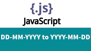 Convert DDMMYYYY to YYYYMMDD format using Javascript [upl. by Aicenad]