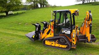 JCB 1CXT Backhoe Loader at work [upl. by Alikee]