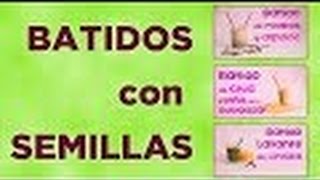 3 Recetas de Batidos con Semillas [upl. by Lanahtan]