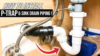 How To Install PTrap And Bathroom Sink Drain Piping  Easy Installation For Beginners [upl. by Novad]