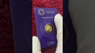 1 gram lotus gold coin by MMTC PAMP with 9999 purity [upl. by Watt]