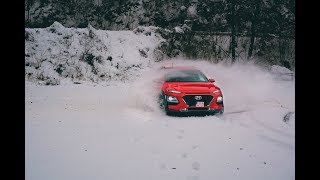 New Hyundai Kona 16 TGDi 4x4  preview amp fun in snow [upl. by Ramsey]