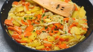 Fenchel Gemüse mit Möhren und Kartoffeln Rezept mit cremiger weißer Soße ohne Béchamel [upl. by Arri]