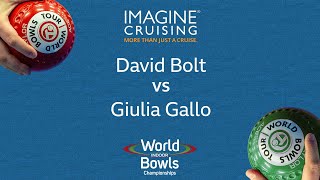 World Indoor Bowls Championship 2024 David Bolt vs Giulia Gallo  Day 3 Match 4 [upl. by Siffre199]