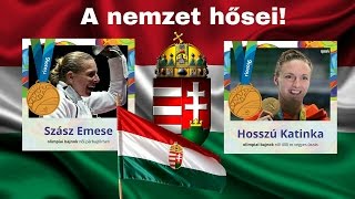 Magyar Himnusz Hosszú Katinka és Szász Emese a Riói 2016 olimpia MAGYAR hőseiquotHimnusz az EB alattquot [upl. by Jillana]