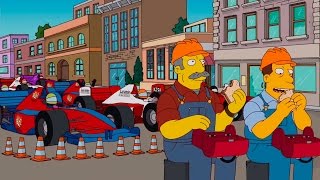 Los Simpson  Mala organización en el GP de Springfield de F1 [upl. by Ornas302]