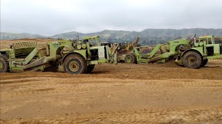 THE GREEN MACHINES TEREX TS24B Scrapers Working Hard [upl. by Searle]