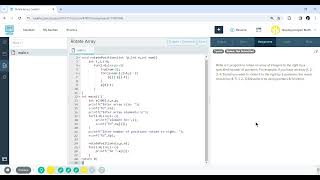 Write a C program to rotate an array of integers to the right by a specified number of positions [upl. by Esirahc]