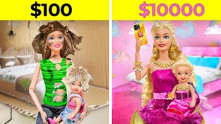 RICH VS POOR BARBIE ROOM MAKEOVER  Cheap VS Expensive Items for Your Room by 123 GO [upl. by Rubi153]