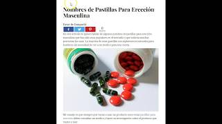 Nombres de Pastillas para Erección Masculina Naturales [upl. by Napoleon]