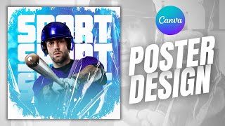 Creative Sportsman Poster Design In Canva [upl. by Catie]